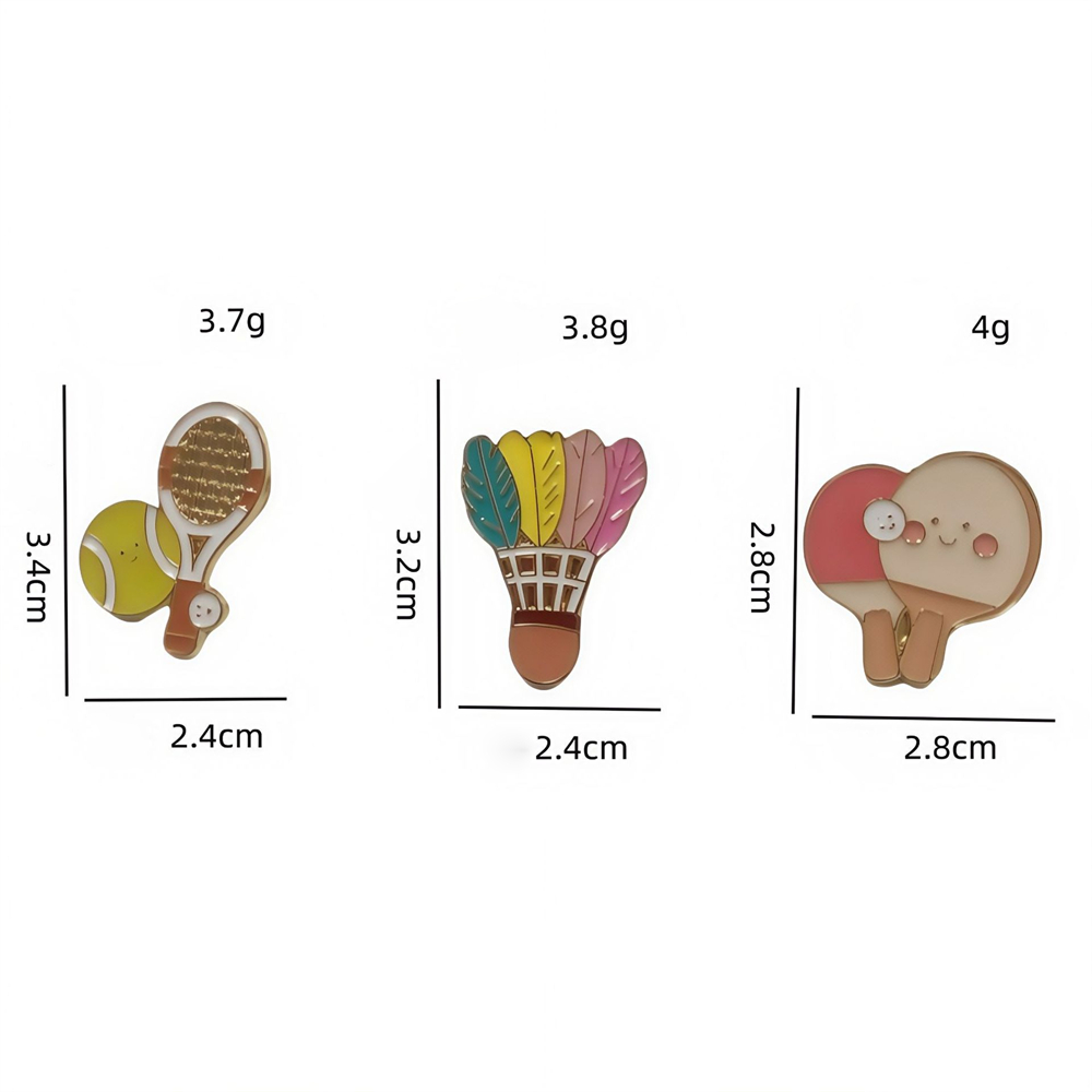 Zinc Alloy Brooches Stylish Ba - Table Tennis Daily 评论和价格
