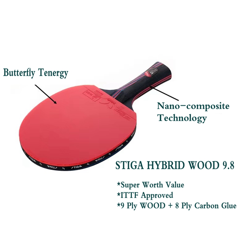 STIGA-Hybrid Wood 9.8 table te - Table Tennis Hybrid Rubbers 评论和价格