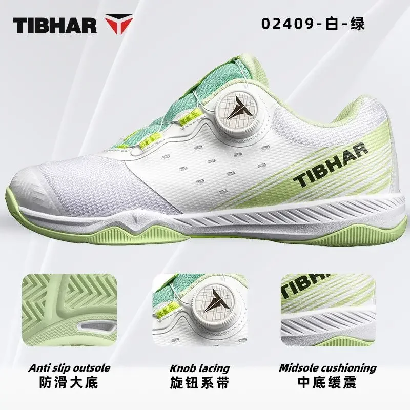 New TIBHAR Straight Button Tab - Table Tennis Shoes 评论和价格