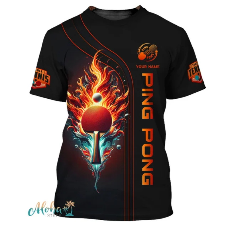 Full Print Ping Pong Tshirts F - Table Tennis Daily 评论和价格