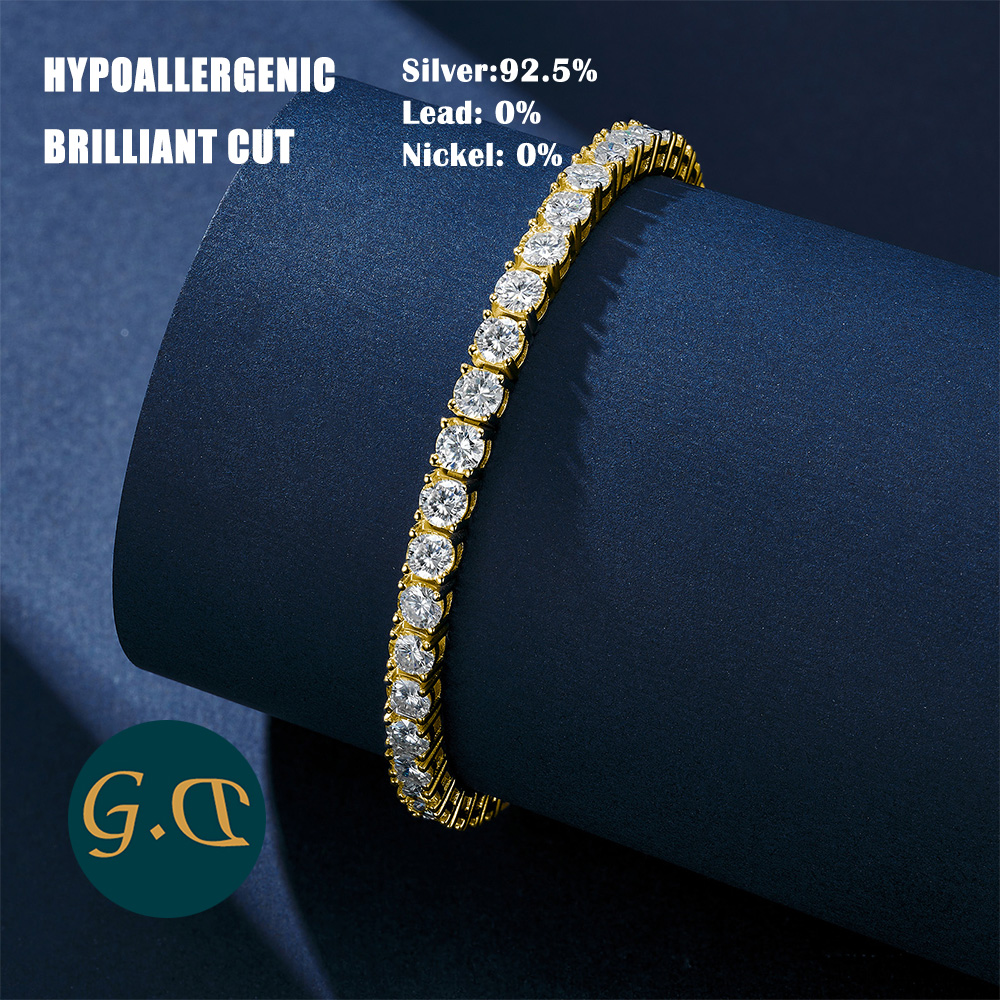 2mm-5mm Moissanite Tennis Brac - Table Tennis Daily 评论和价格
